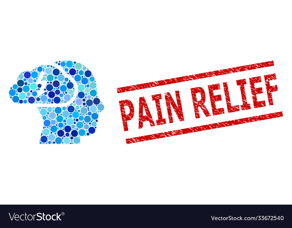 Scratched pain relief stamp and brainstorming