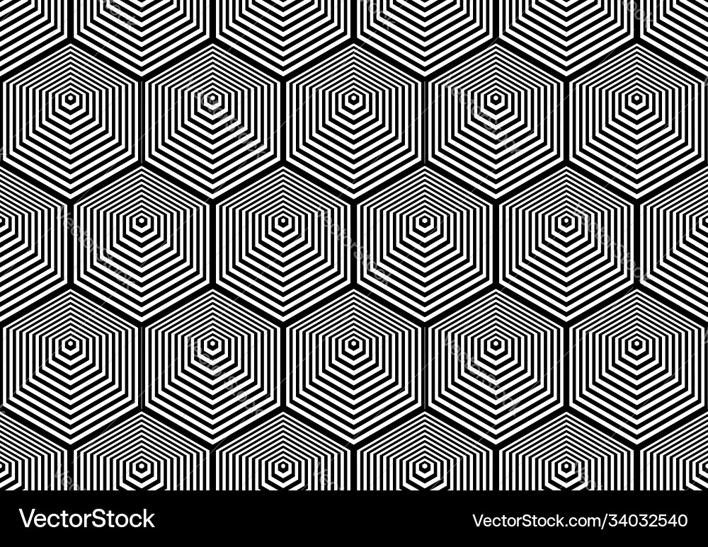 Seamless geometric hexagons pattern Royalty Free Vector
