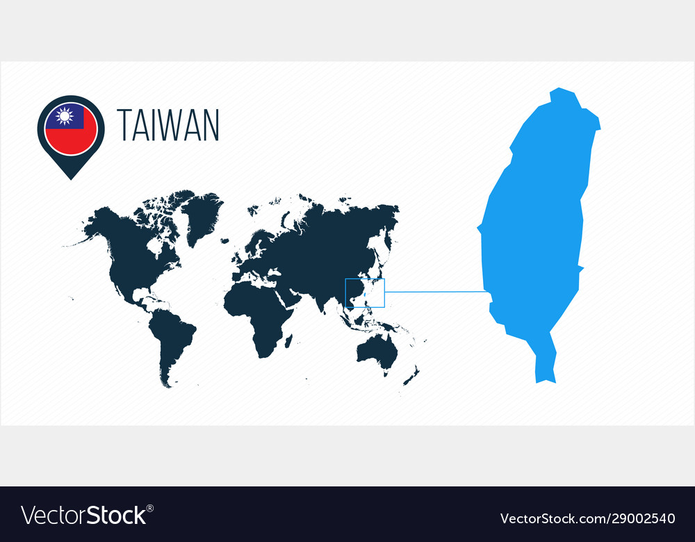 Карта тайваня вектор