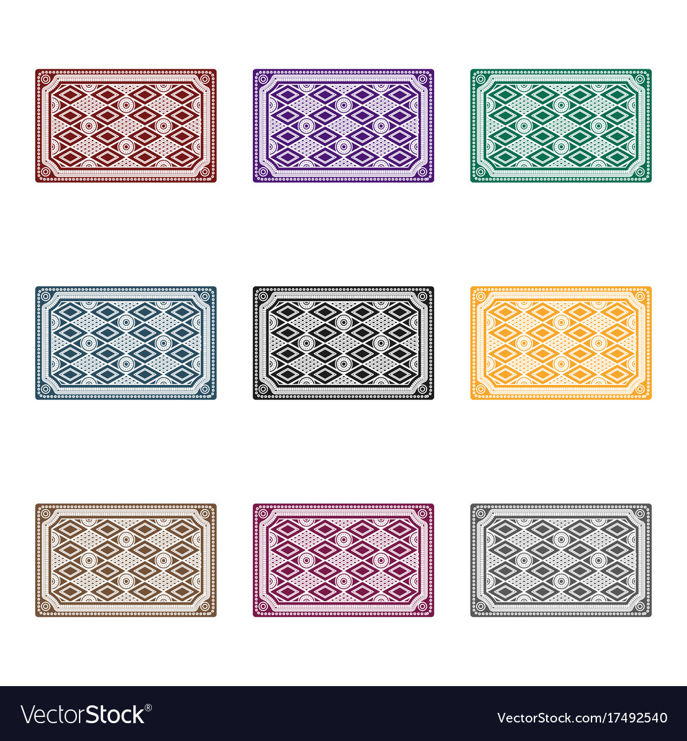 Turkish Carpet Icon In Black Style Isolated On Vector Image Turkish Carpet Icon In Black Style Isolated On Vector Image