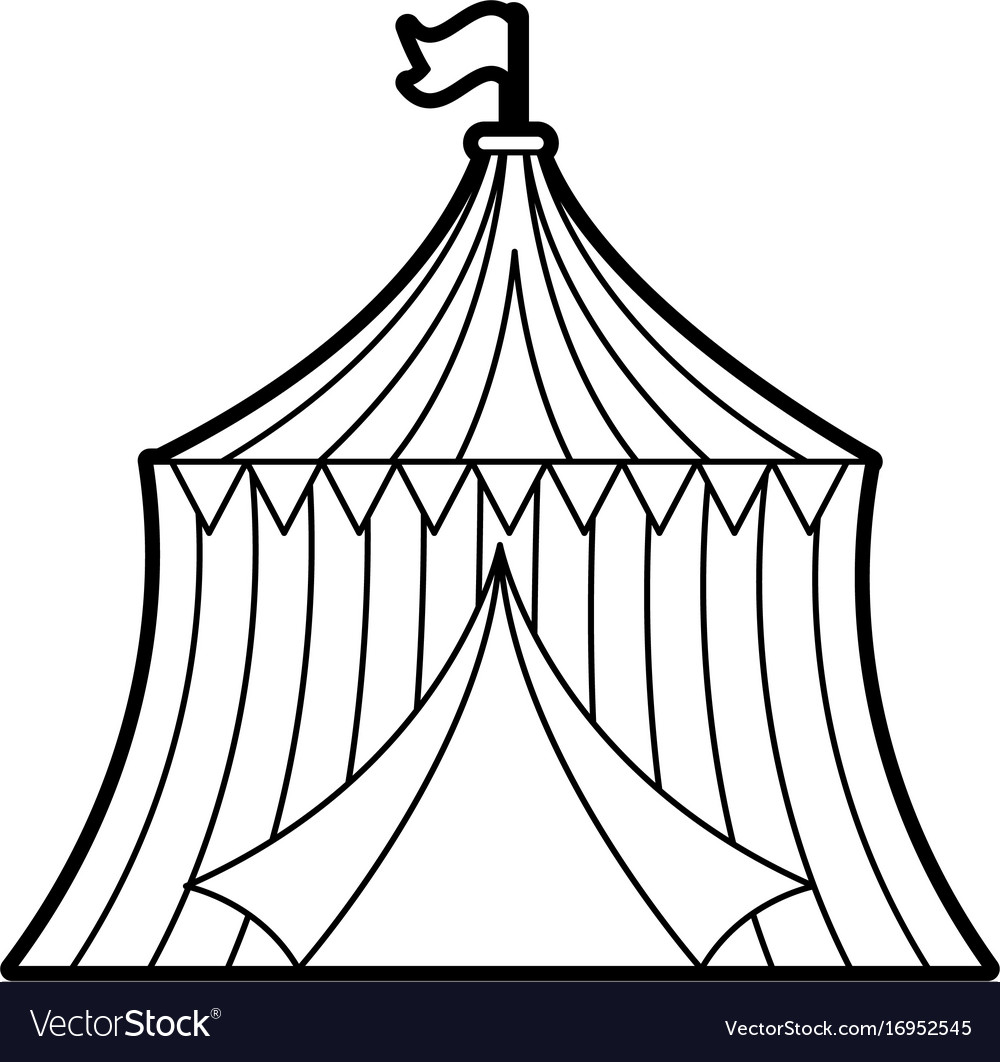 Circus tent isolated icon Royalty Free Vector Image