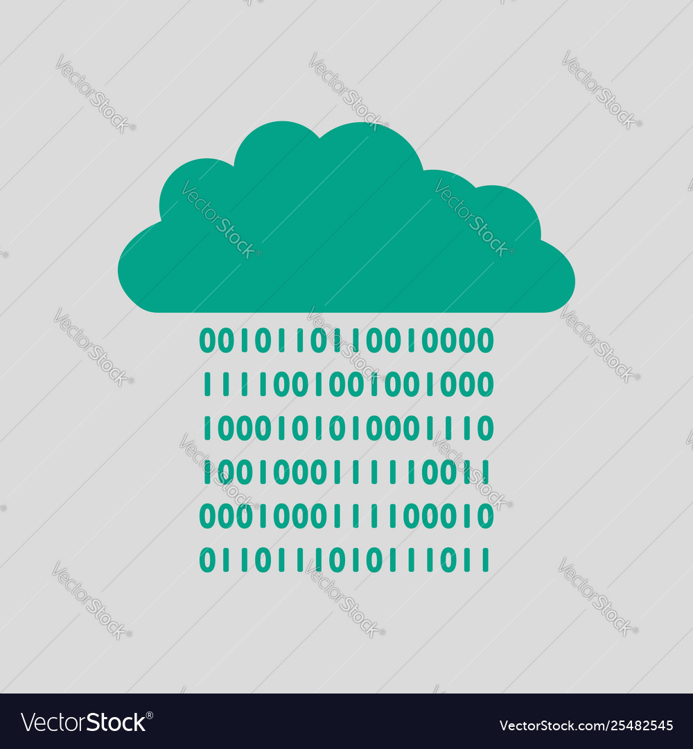 Cloud data stream icon Royalty Free Vector Image