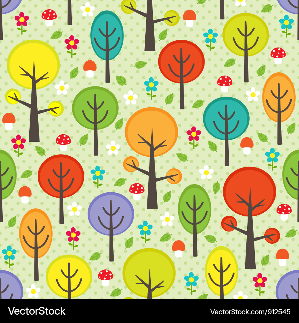 Forest seamless background Royalty Free Vector Image