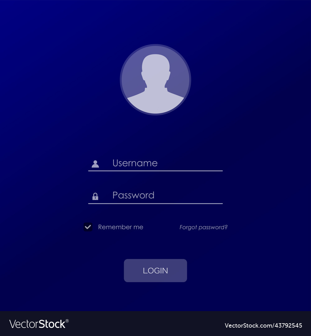 Login account template background Royalty Free Vector Image