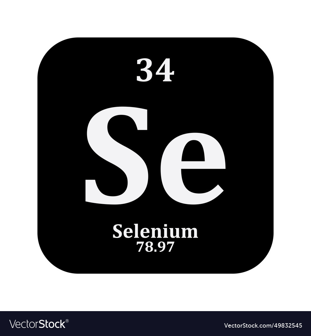 Selenium chemistry icon Royalty Free Vector Image