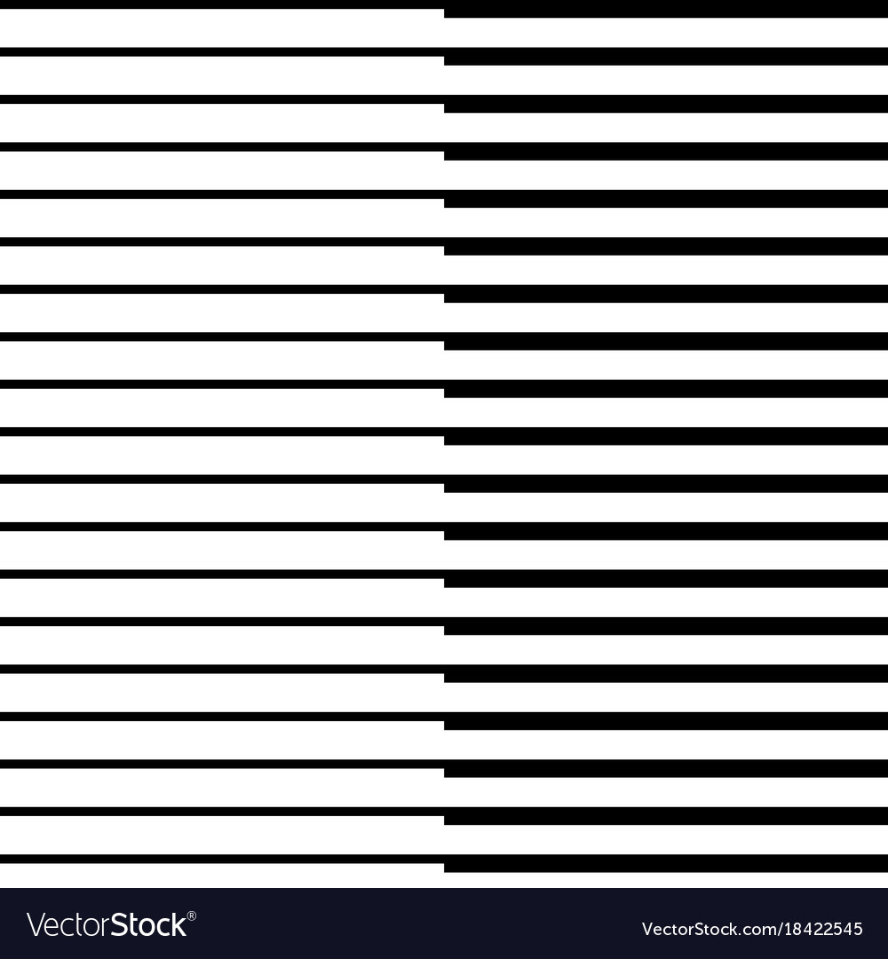 Thick and thin parallel lines in a row