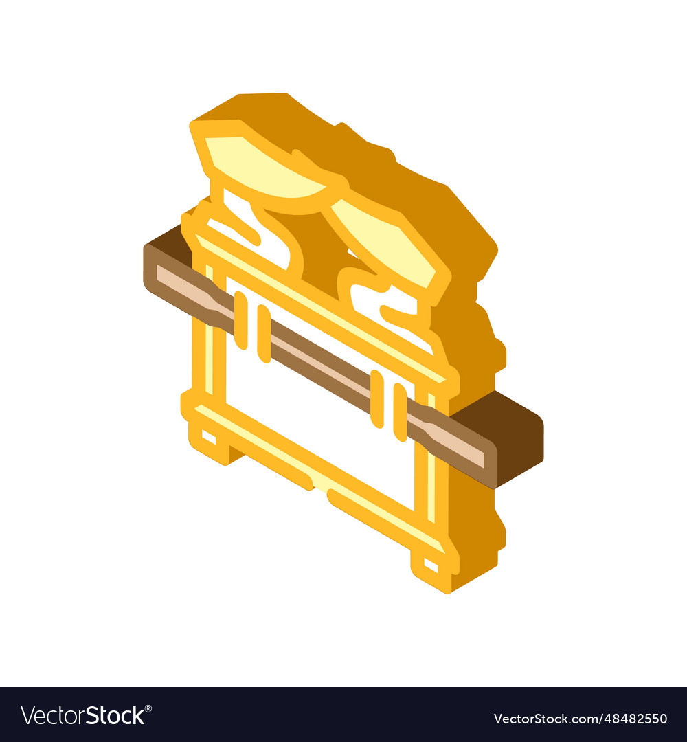 Ark Of The Covenant Isometric Icon Royalty Free Vector Image