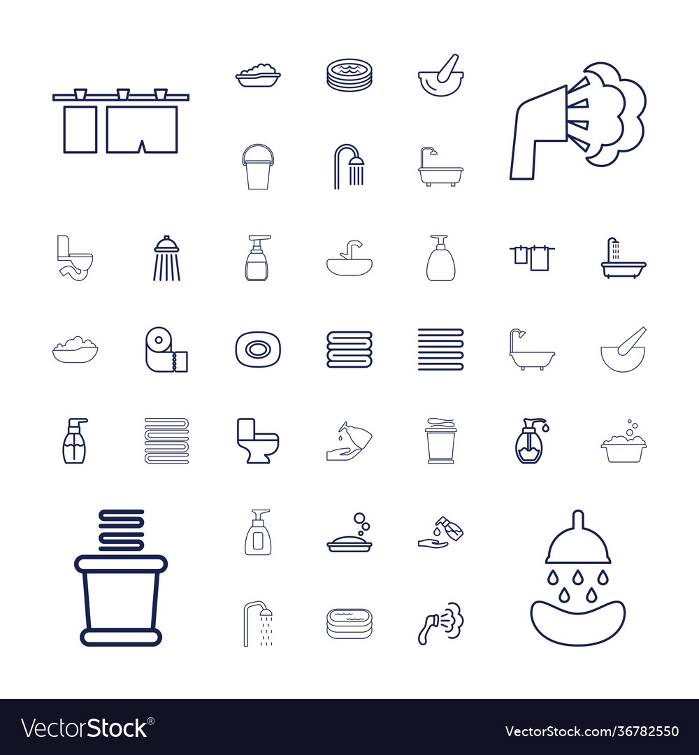 Bath icons Royalty Free Vector Image - VectorStock