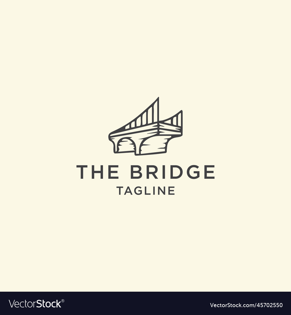 Bridge logo icon design template Royalty Free Vector Image