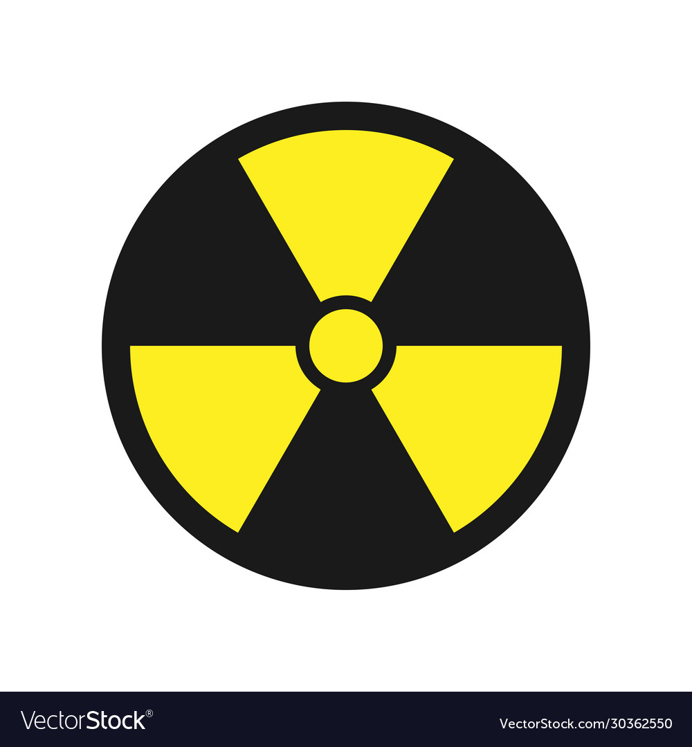 Icon radioactivity radioactive material danger Vector Image