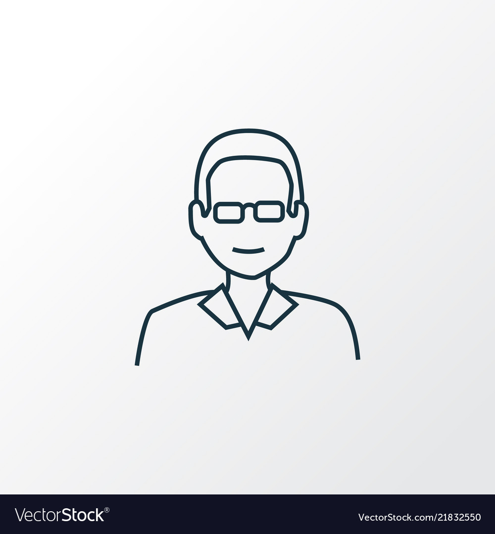 male teacher icon line symbol premium quality vector image symbol for teacher