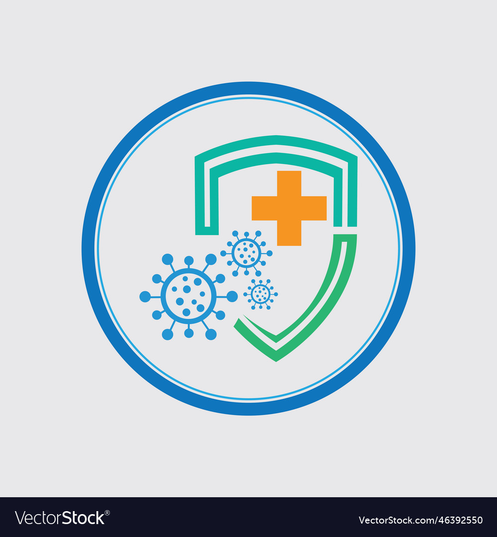 Virus protection logo images design Royalty Free Vector