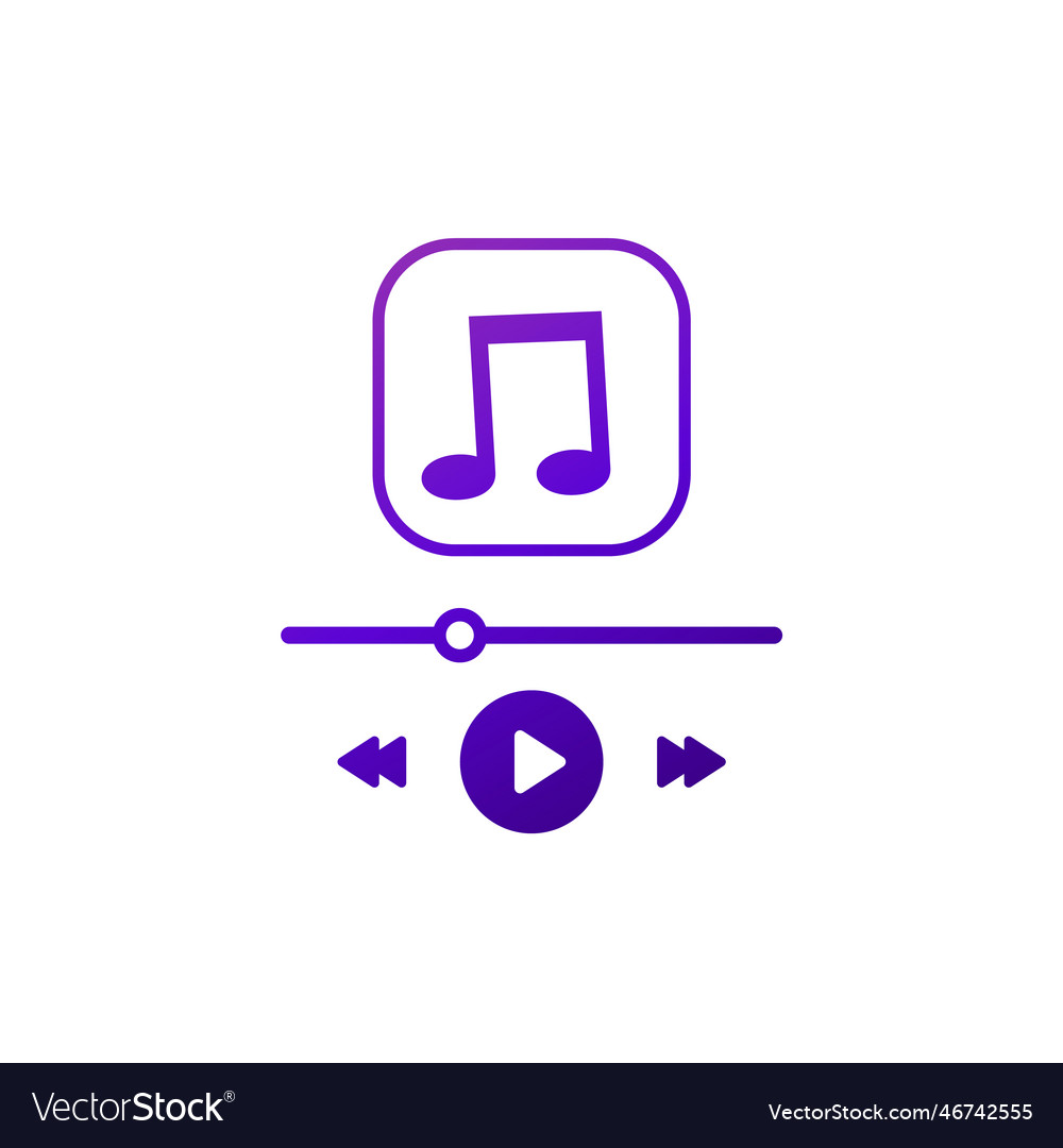 Music player design play button Royalty Free Vector Image