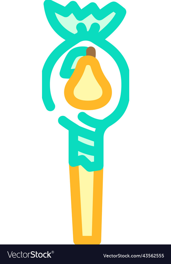 Pear candy color icon Royalty Free Vector Image