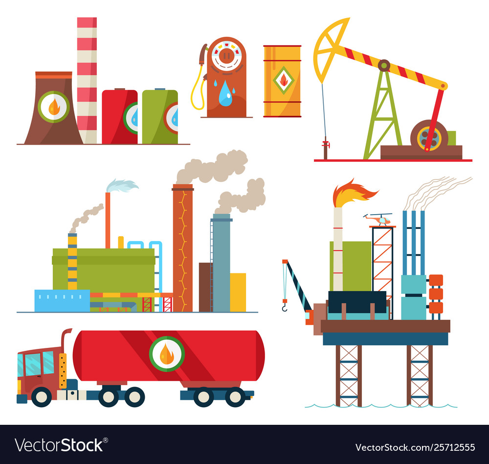 Set oil industry extraction production