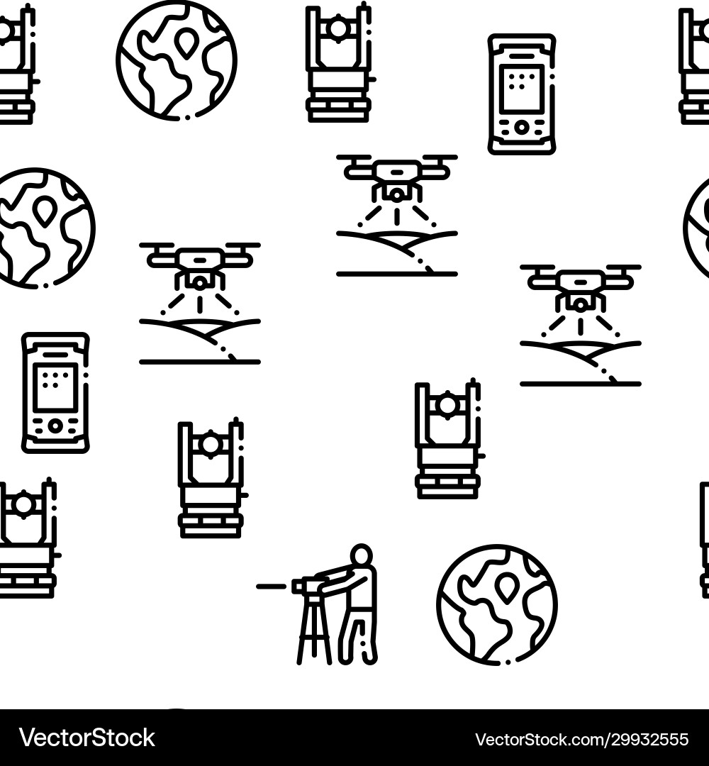 Topography research seamless pattern Royalty Free Vector