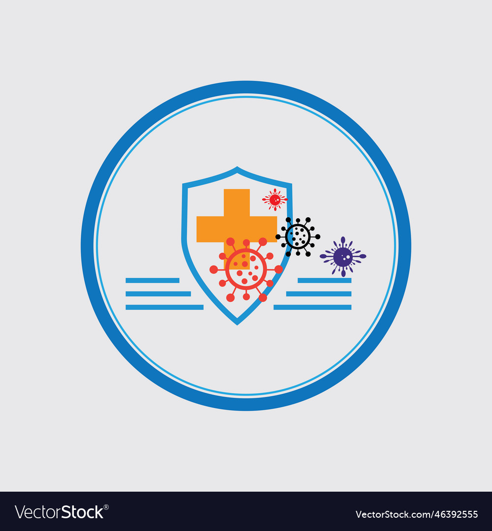 Virus protection logo images design Royalty Free Vector