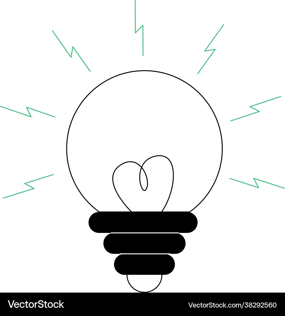 Bulb light idea Royalty Free Vector Image - VectorStock