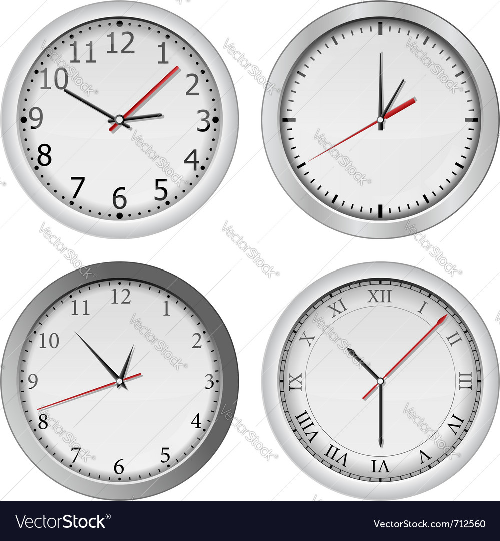 Clocks Royalty Free Vector Image VectorStock