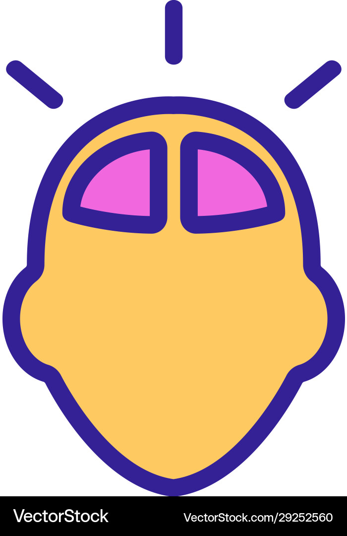Headache icon isolated contour symbol Royalty Free Vector