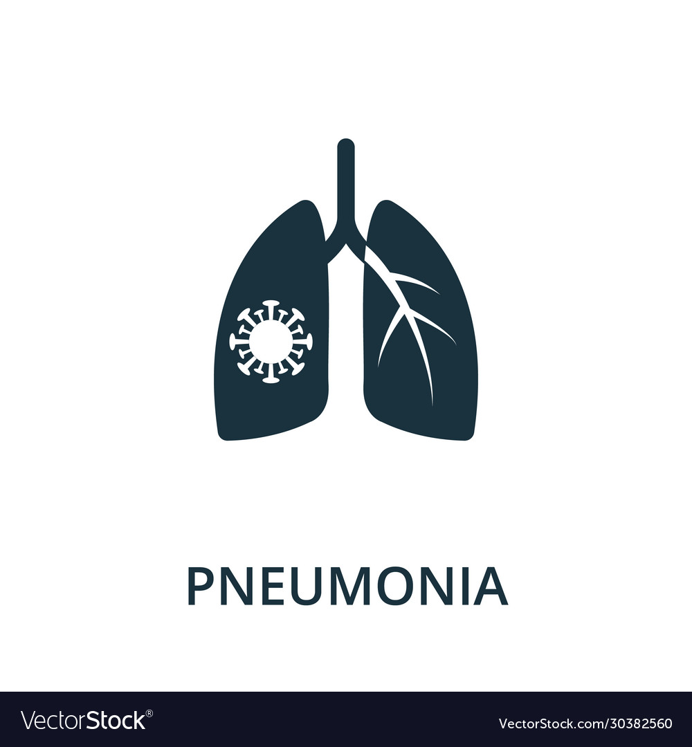 Pneumonia icon simple from coronavirus collection Vector Image