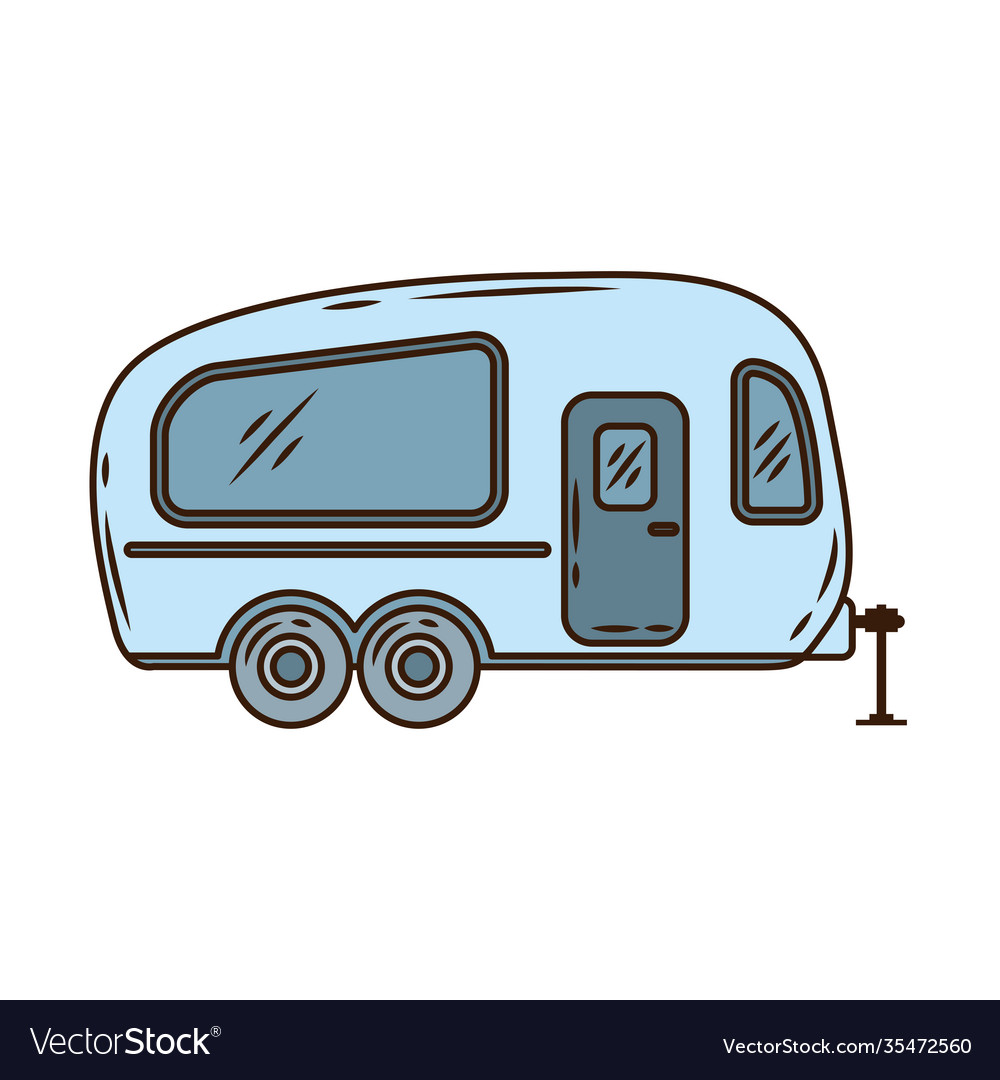 Trailer camper house isolated style icon