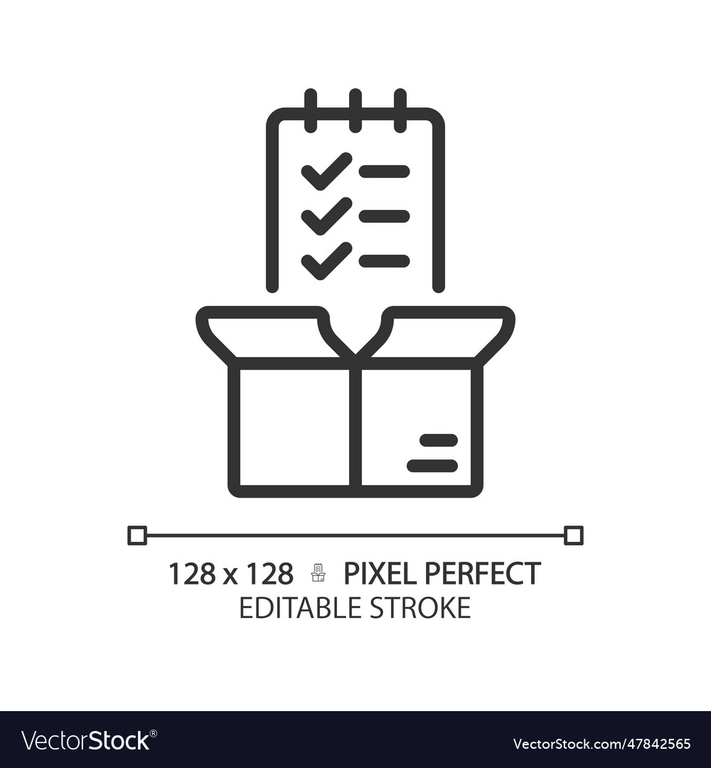 2d customizable quality control linear icon