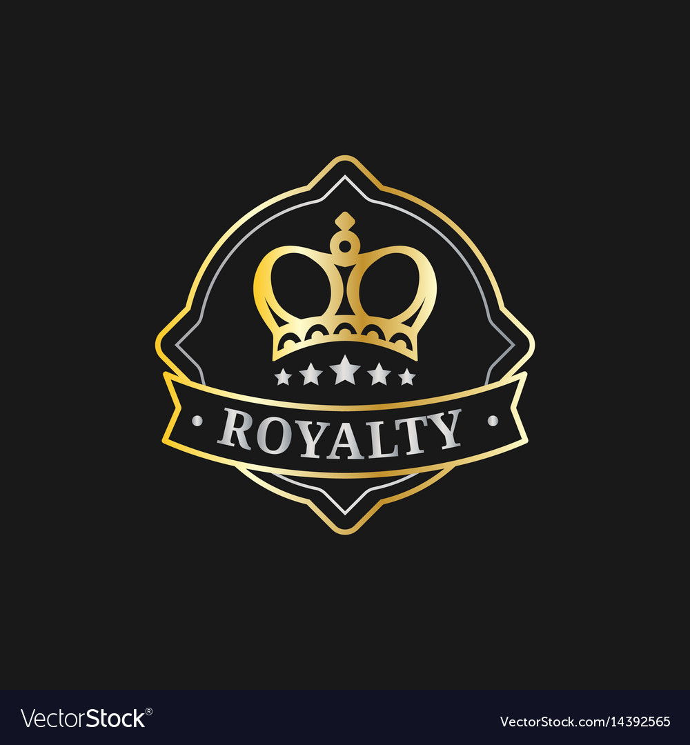 Crown logo template luxury corona monogram Vector Image