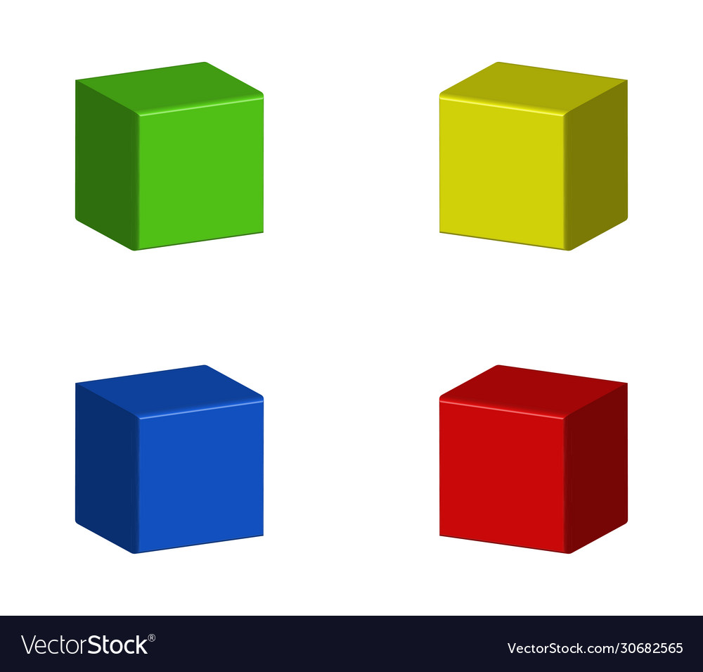 Isometric cube icon in on white background Vector Image