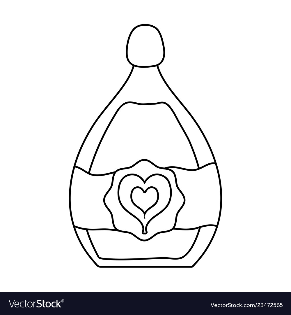 Magic love potion bottle icon