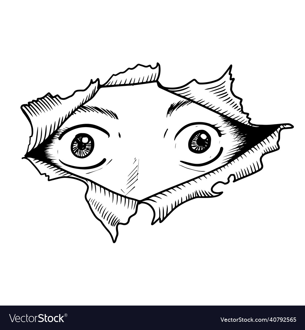 Anime Manga Eyes Looking from a Paper Tear Stock Vector - Illustration of  smile, tshirt: 273660949