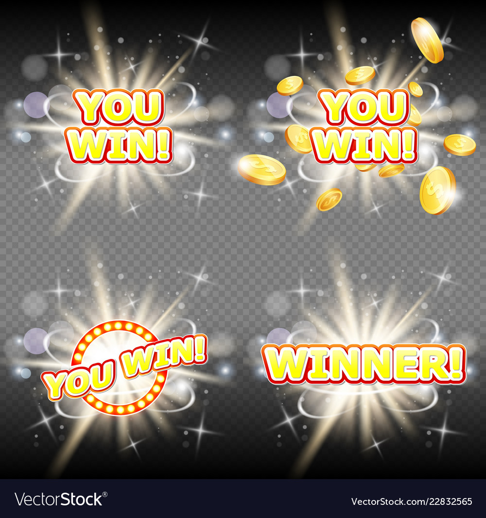 you win and winner congratulation banner vector image congradulation banner