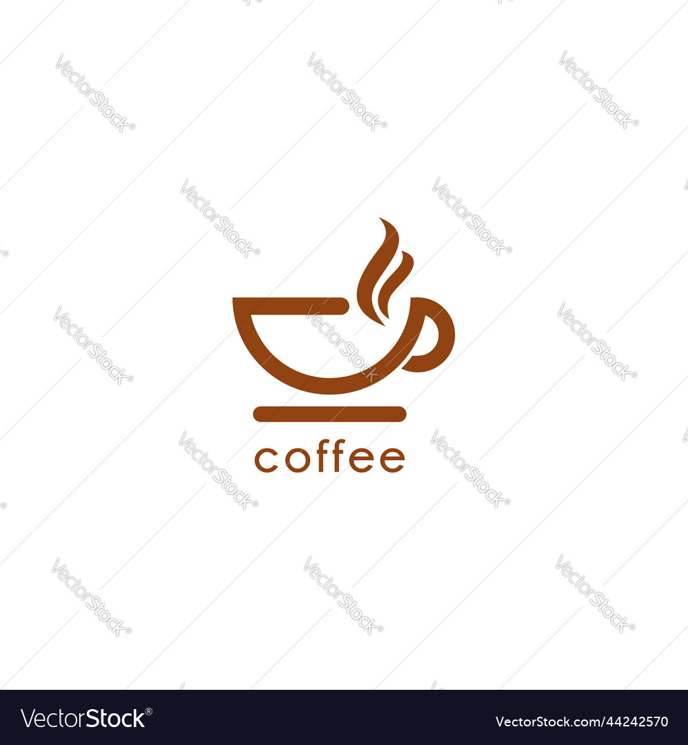 Coffee cup abstract design logo Royalty Free Vector Image