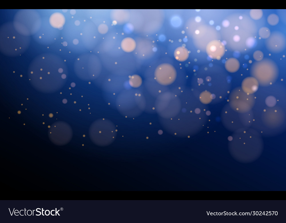 Defocused sparks on dark blue Royalty Free Vector Image