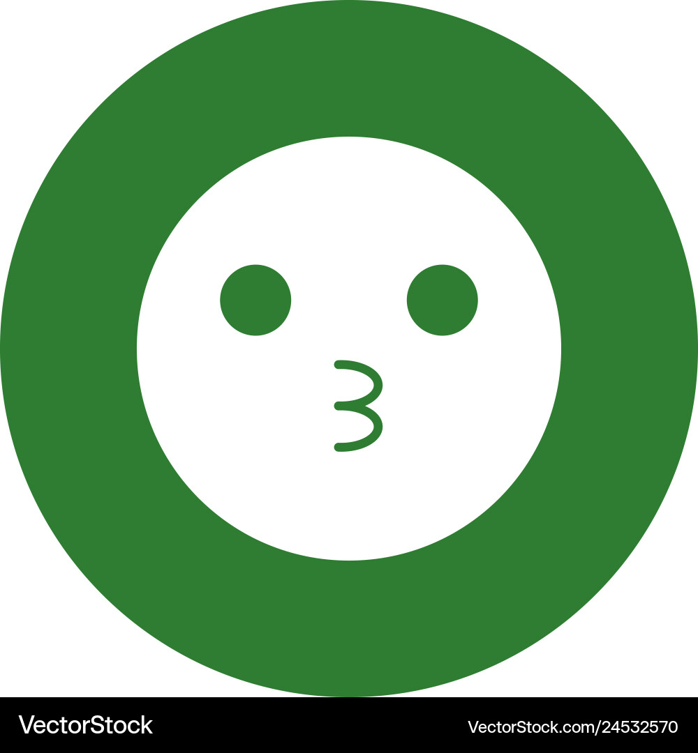 Kiss emoji icon Royalty Free Vector Image VectorStock