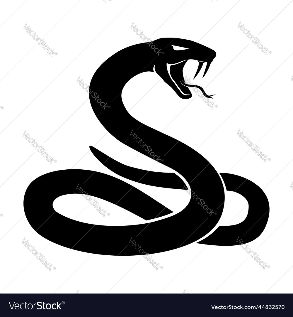 Sign of a black snake Royalty Free Vector Image