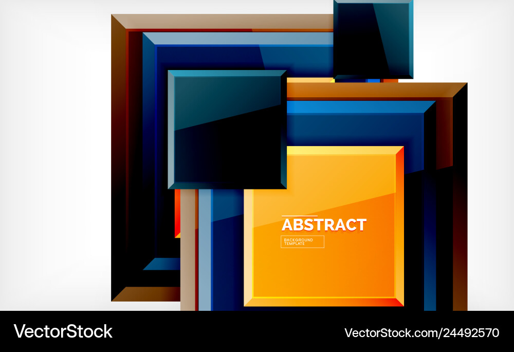 Square geometric background Royalty Free Vector Image