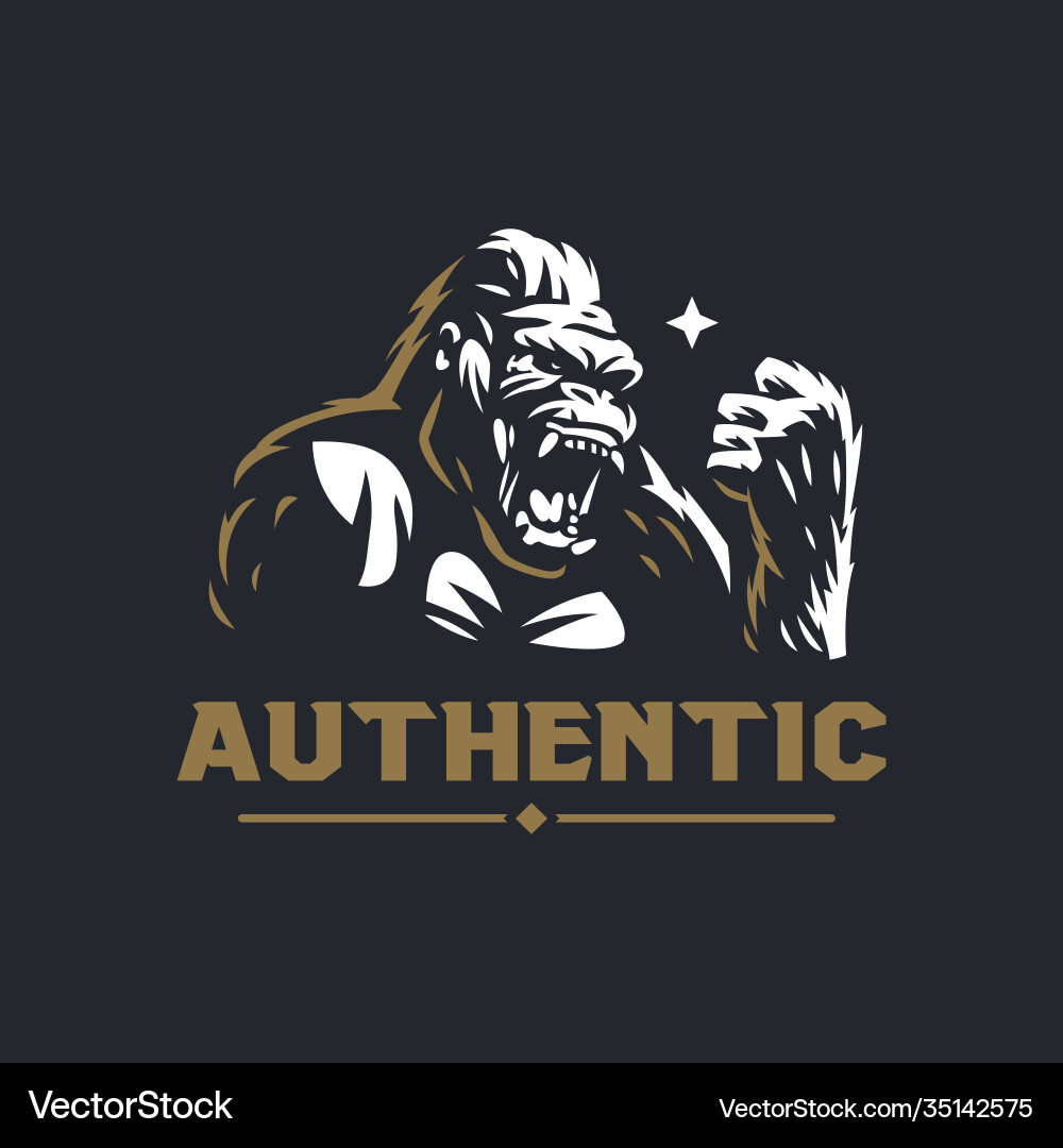Angry gorilla head Royalty Free Vector Image - VectorStock