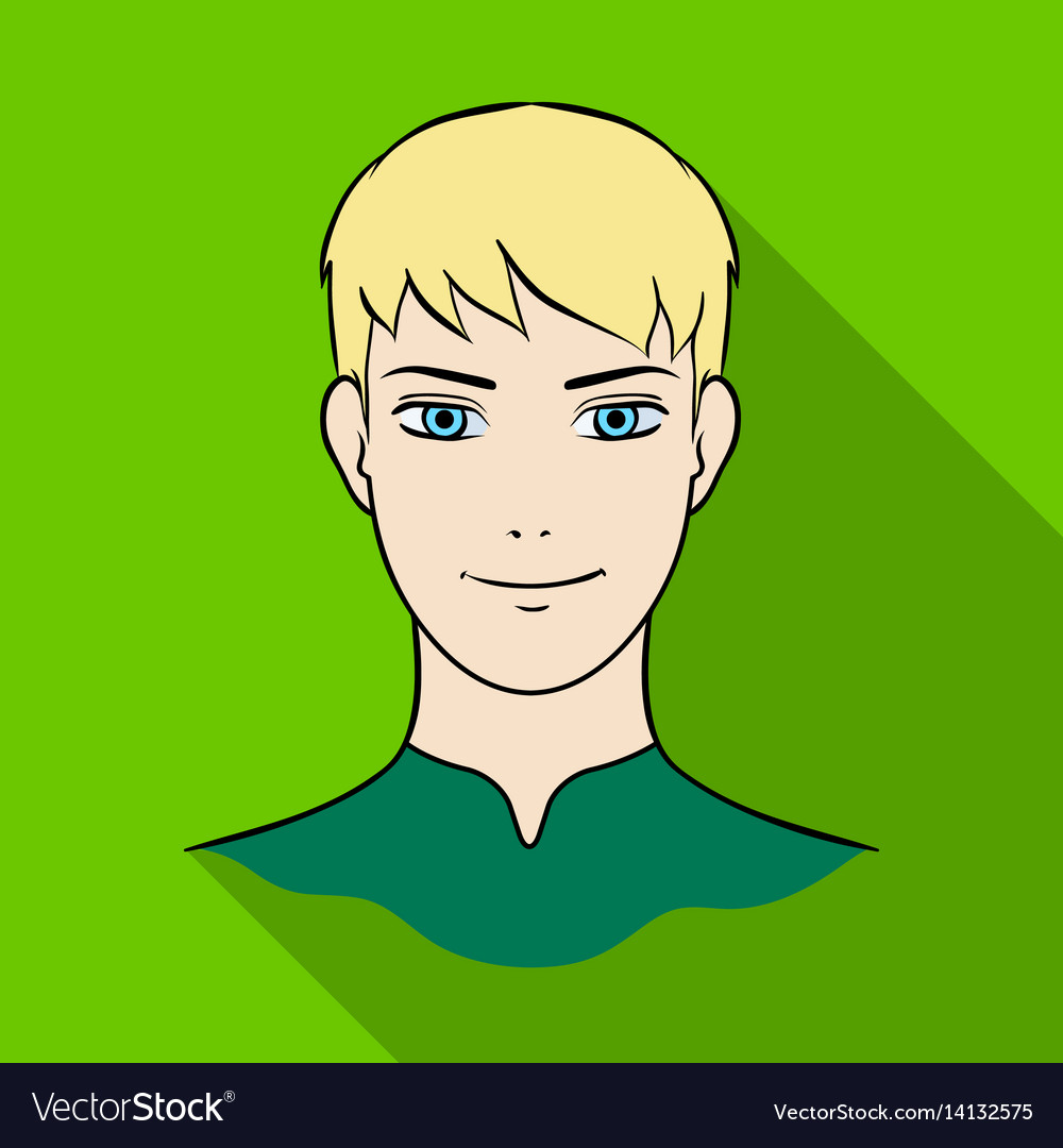 Avatar Men With White Hairavatar And Face Single Vector Image