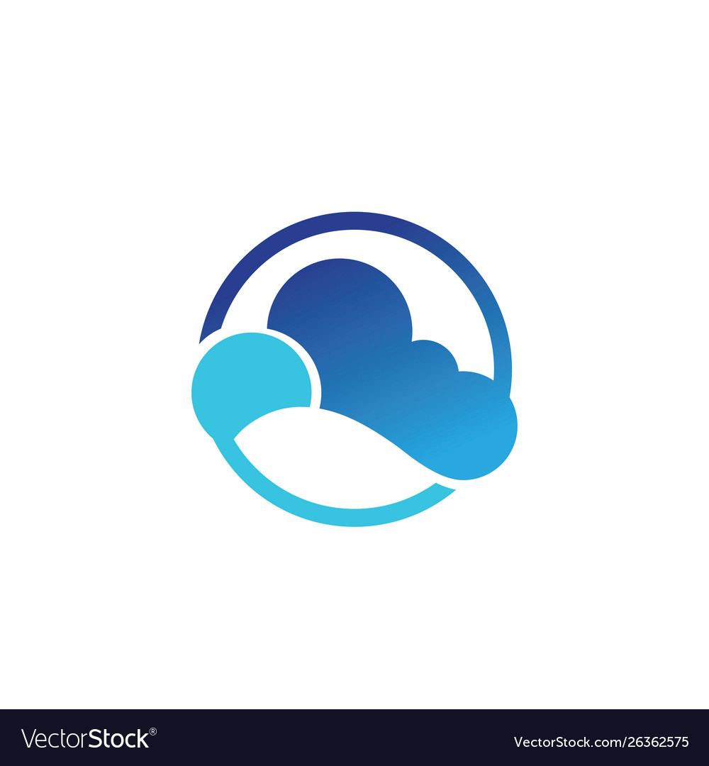 Cloud template Royalty Free Vector Image - VectorStock