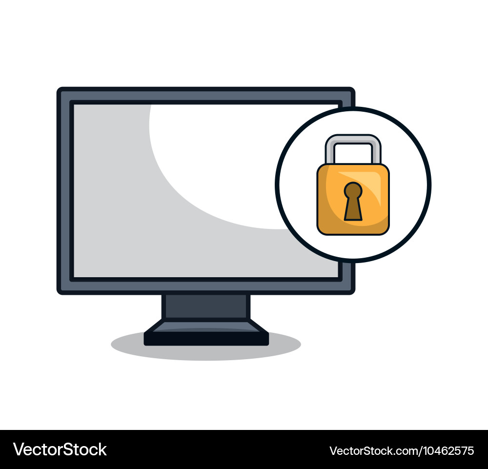 Computer settings technology icon Royalty Free Vector Image