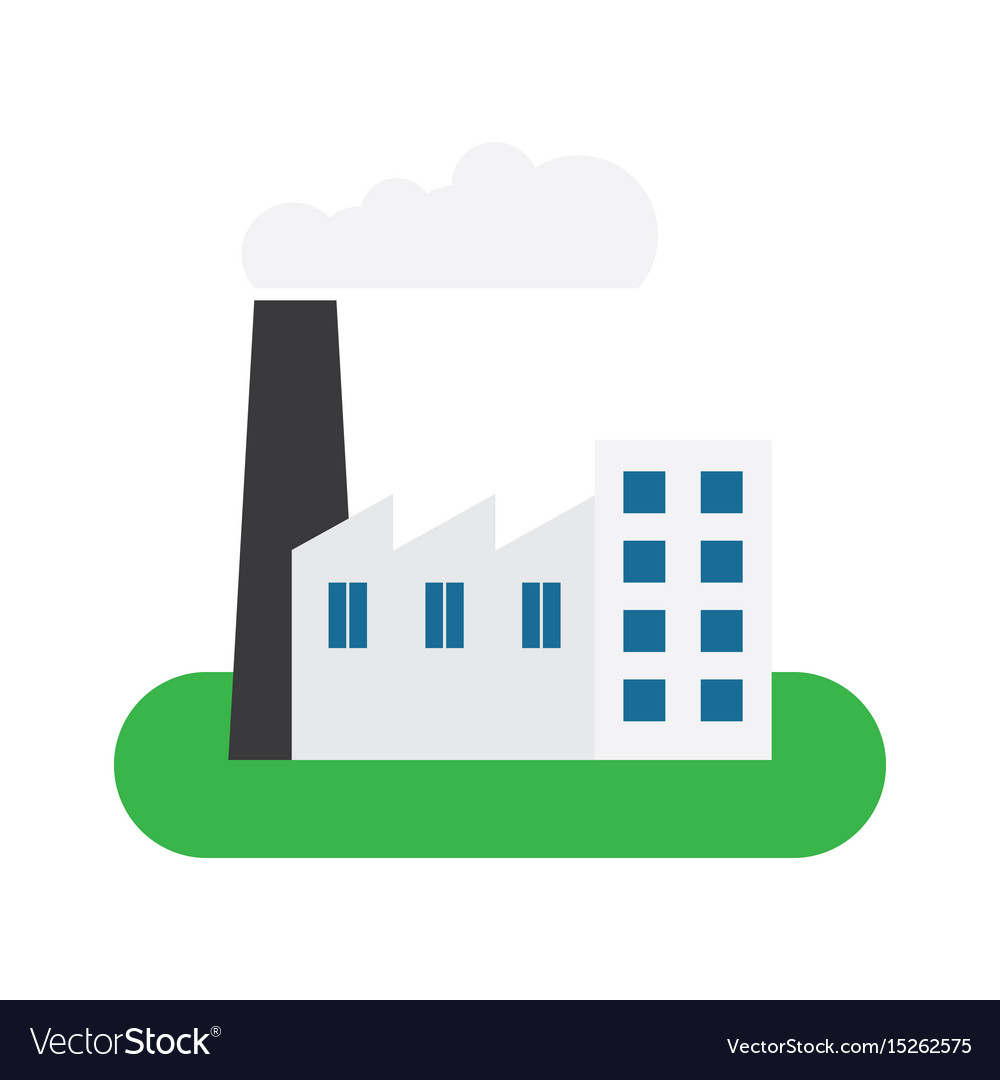 Factory building icon Royalty Free Vector Image
