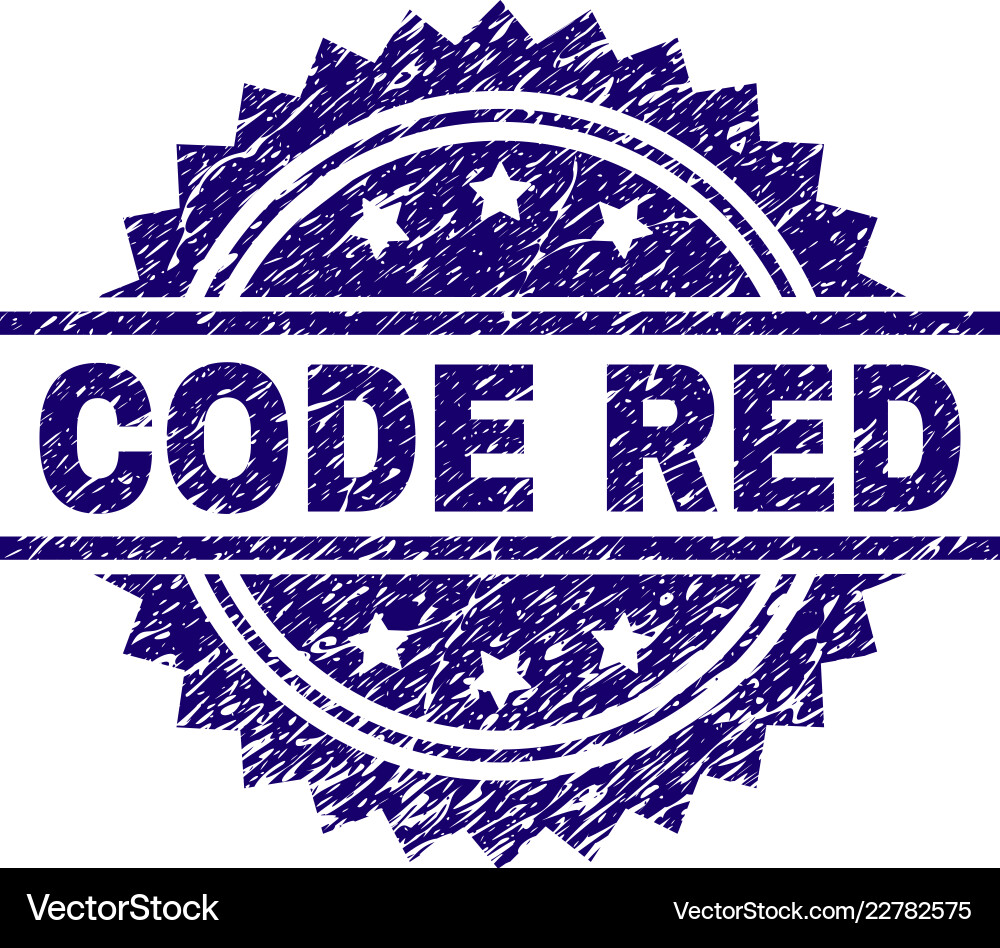 Code Rdd Stamp Scratched textured code red stamp seal Royalty Free Vector