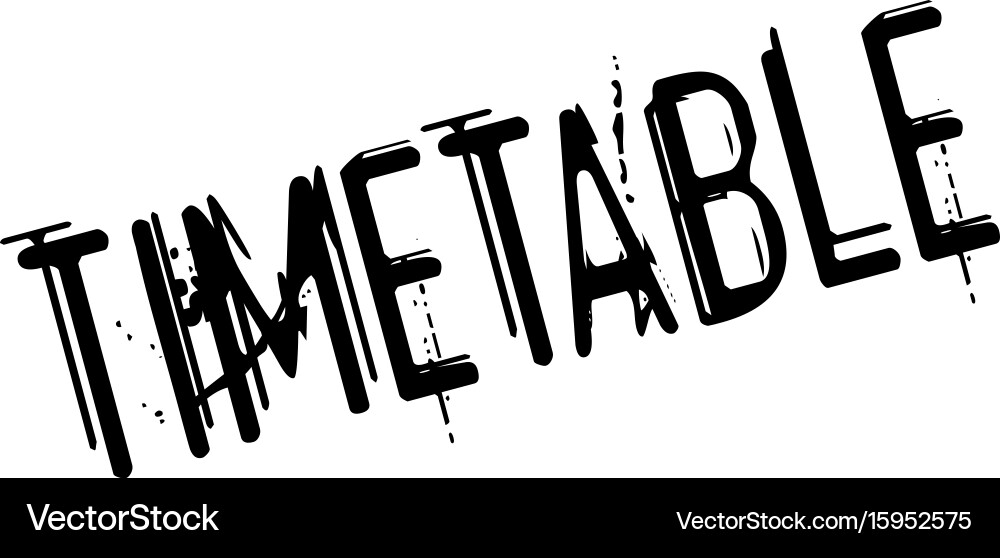 Timetable rubber stamp Royalty Free Vector Image