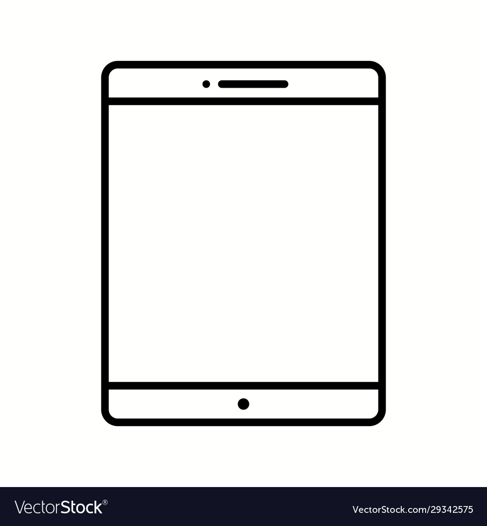 Unique tablet line icon