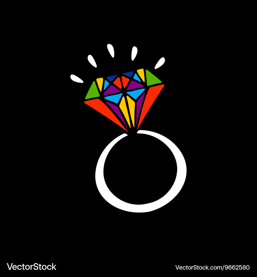 Brilliant ring Royalty Free Vector Image - VectorStock