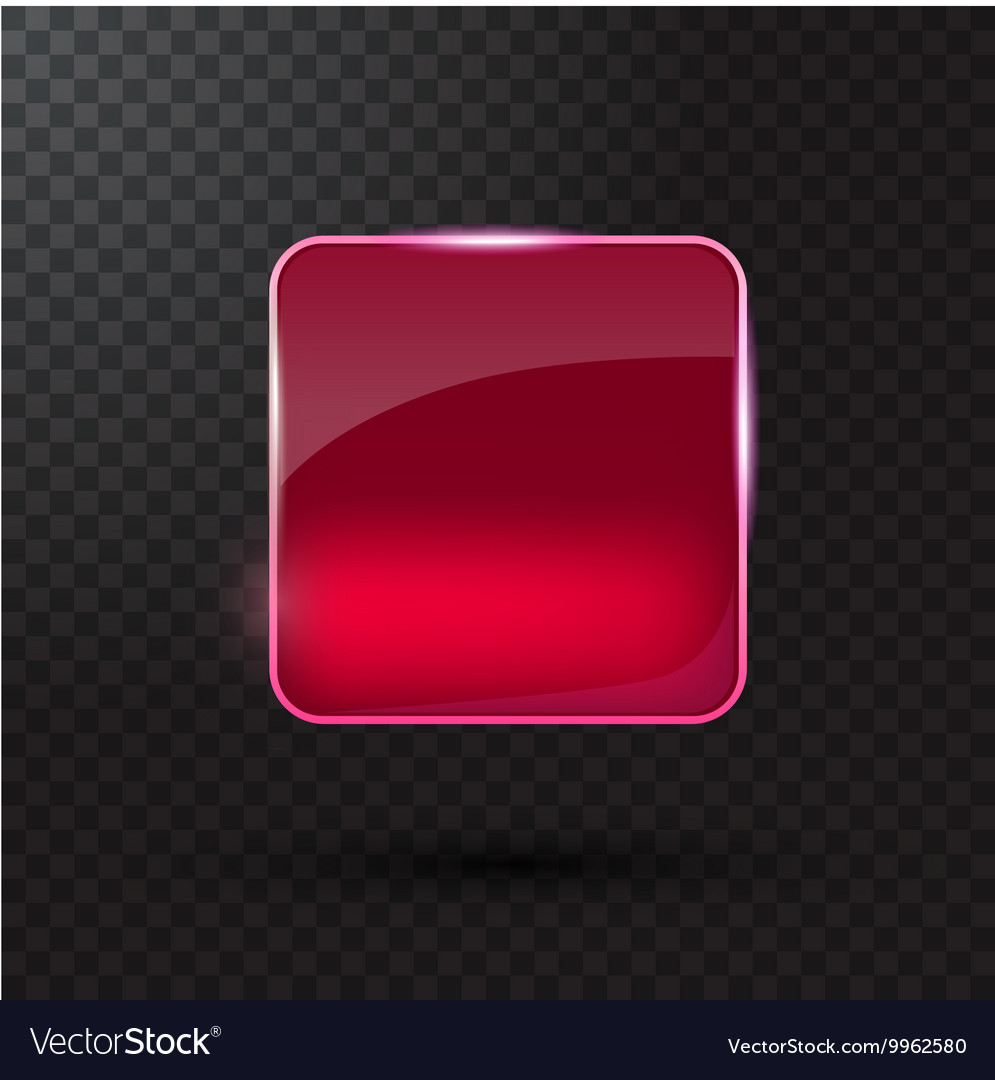 Colored glass button for web interface Royalty Free Vector