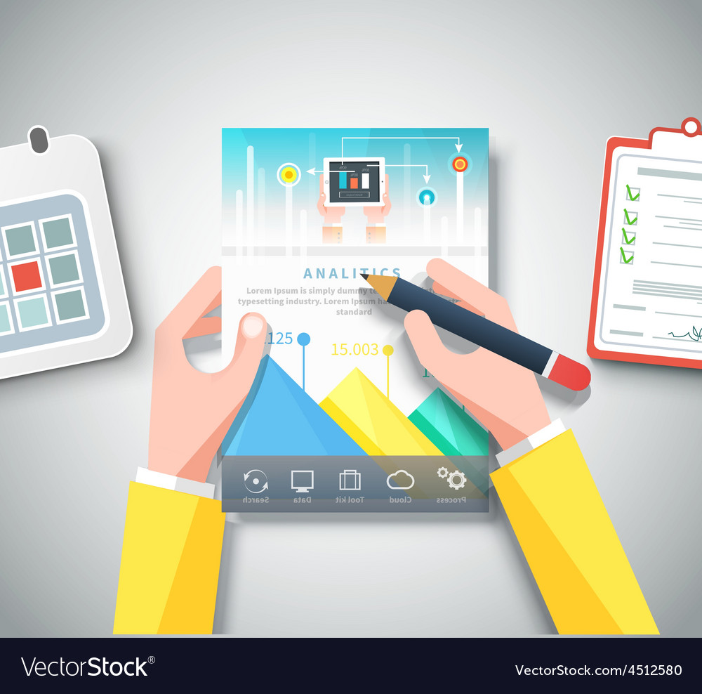 Infographic Business Brochure Banner Royalty Free Vector