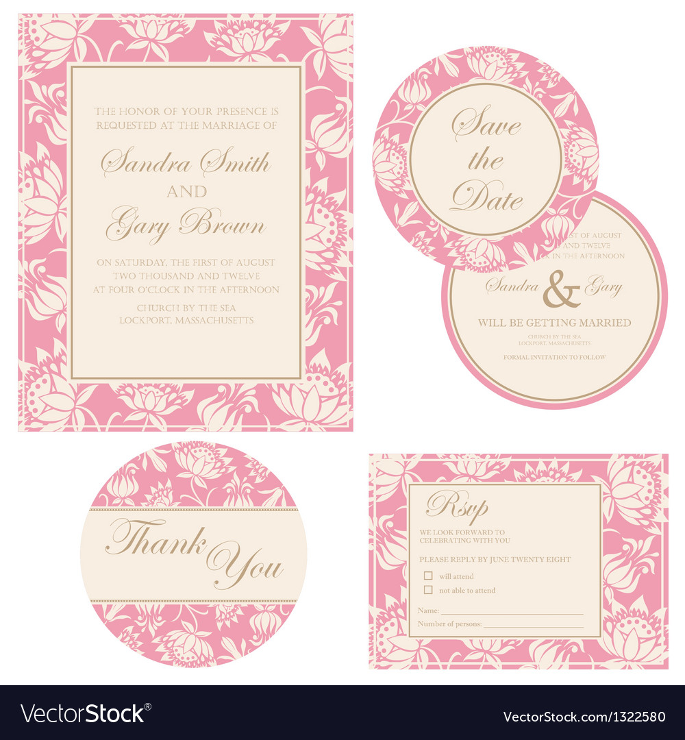 Wedding invitation set