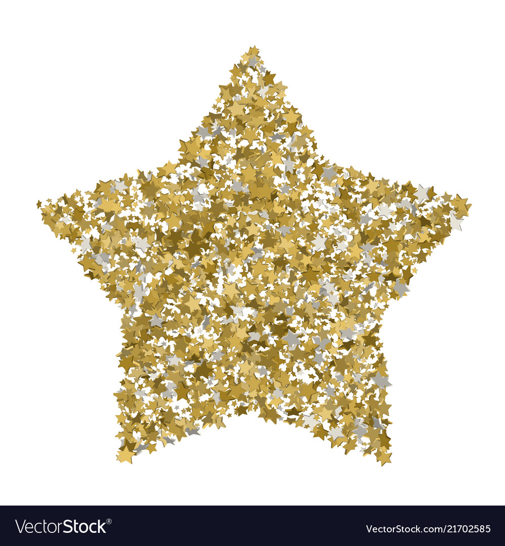 Golden Star Banner Simple Form Template Card Vector Image